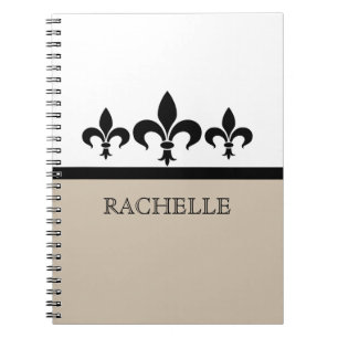 Cuaderno Billete Beige Swanky Fleur De Lis