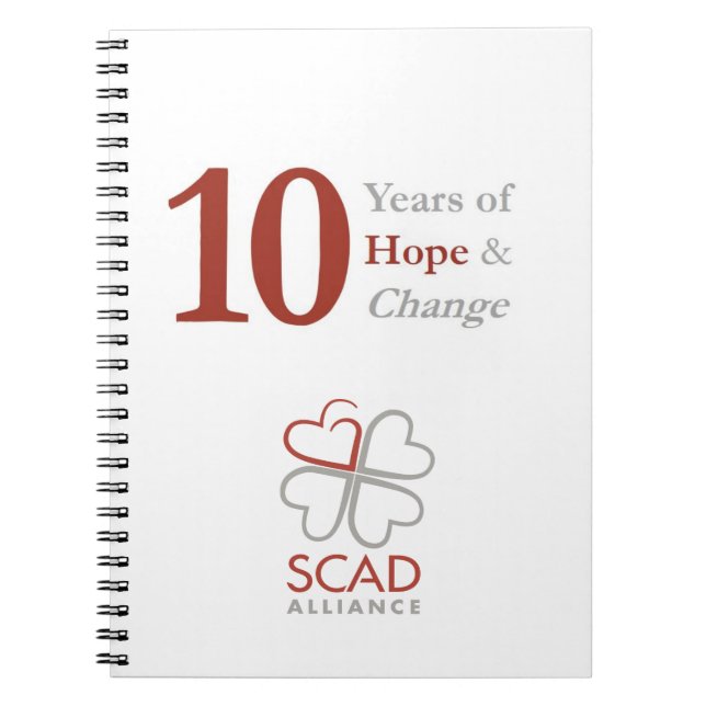 Cuaderno Billete de 10 años de aniversario de SCAD Alliance (Frente)