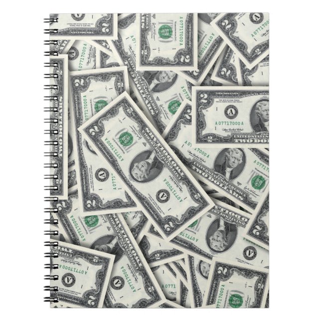 Cuaderno Billete de dos dólares (Frente)