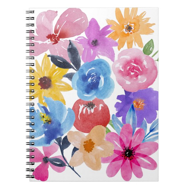 Cuaderno Billete/Diario de notas florales clásicas (Frente)