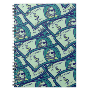 Cuaderno Billetes de dólar: patrón de dinero sin costuras