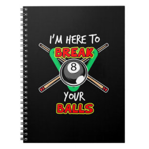 Cuaderno Billiards My Snookee Here To Rompe Tus Bolas