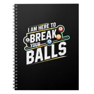 Cuaderno Billiards Snooker Está Aquí Para Romper Tus Bolas