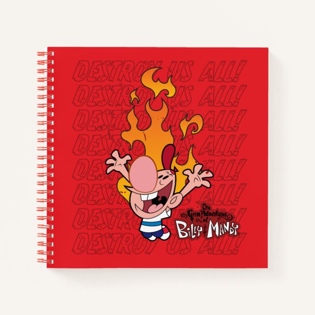 Cuaderno Billy & Mandy - Destruyan A Todos (Anverso)