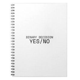 Cuaderno Binary Decision Yes No Minimalist Industrial 