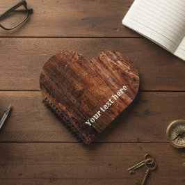 Cuaderno Binder Rústico Personalizado de Recetas de Madera 