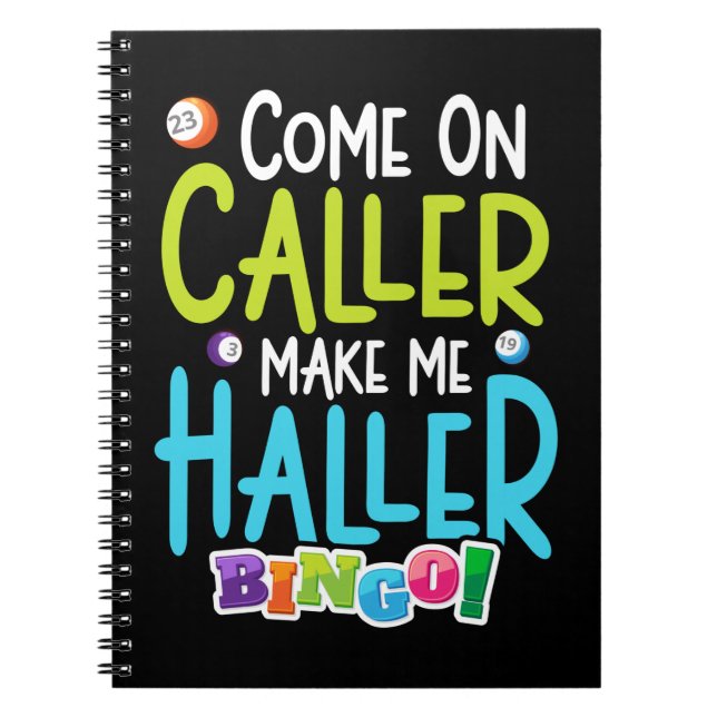 Cuaderno Bingo Funny Player Make Me Holler (Frente)