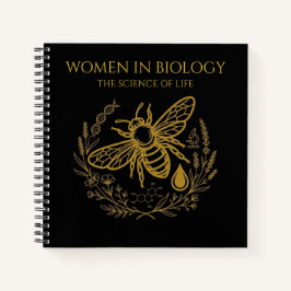 Cuaderno Biología Bee & ADN Dorado Cuadrado