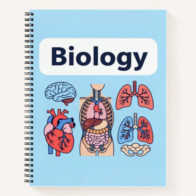 Cuaderno Biology Human Anatomy Organs Educational Notebook  (Anverso)