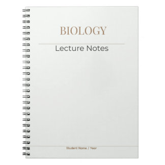 Cuaderno Biology Notebook – Minimal Academic Edition