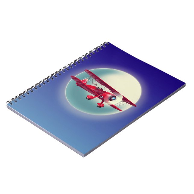 Cuaderno Biplano rojo vintage (Lado Izquierdo)