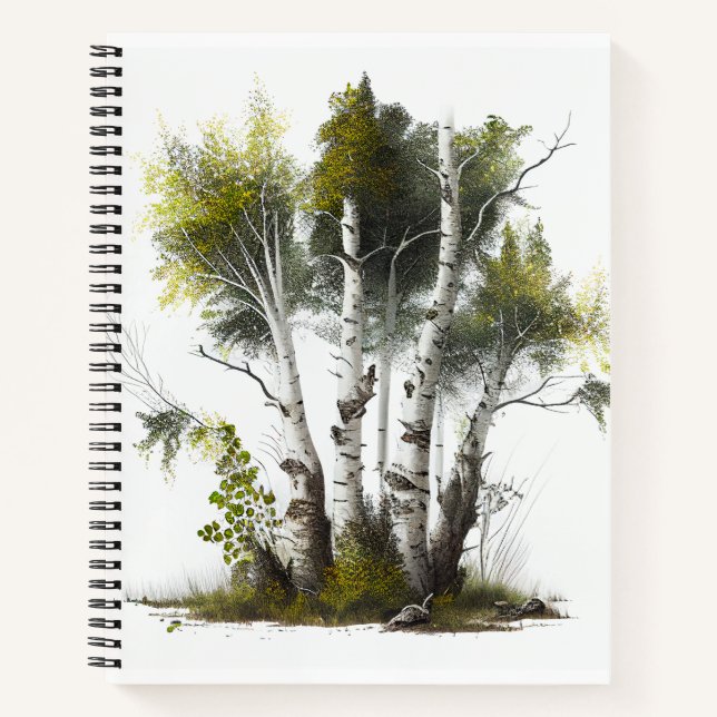 Cuaderno Birch Trees, los Birches de Irlanda del Norte (Anverso)