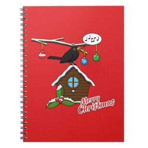 Cuaderno Bird House Merry Christmas