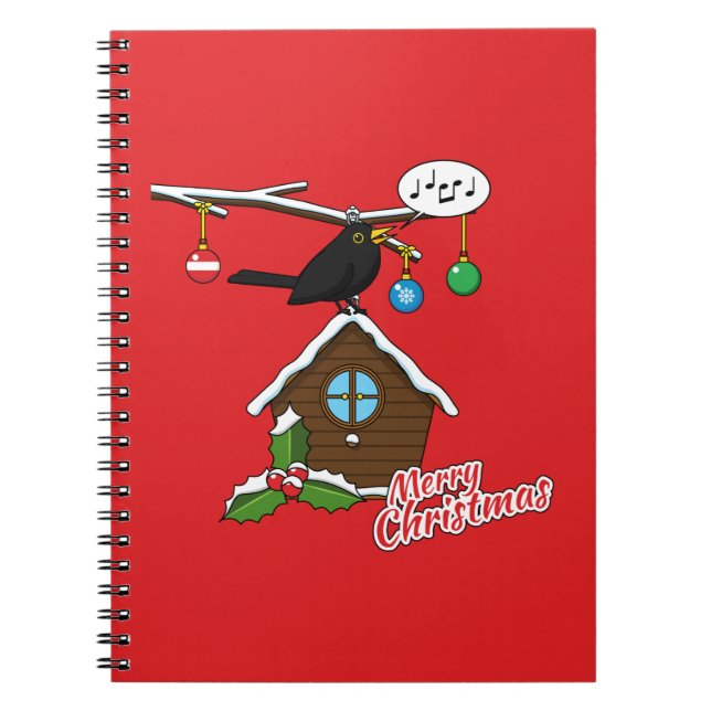Cuaderno Bird House Merry Christmas (Frente)