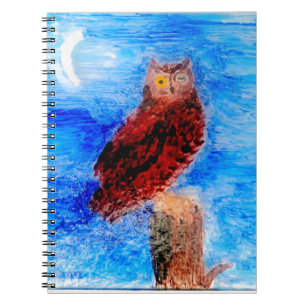 Cuaderno Bird Moonlight Owl