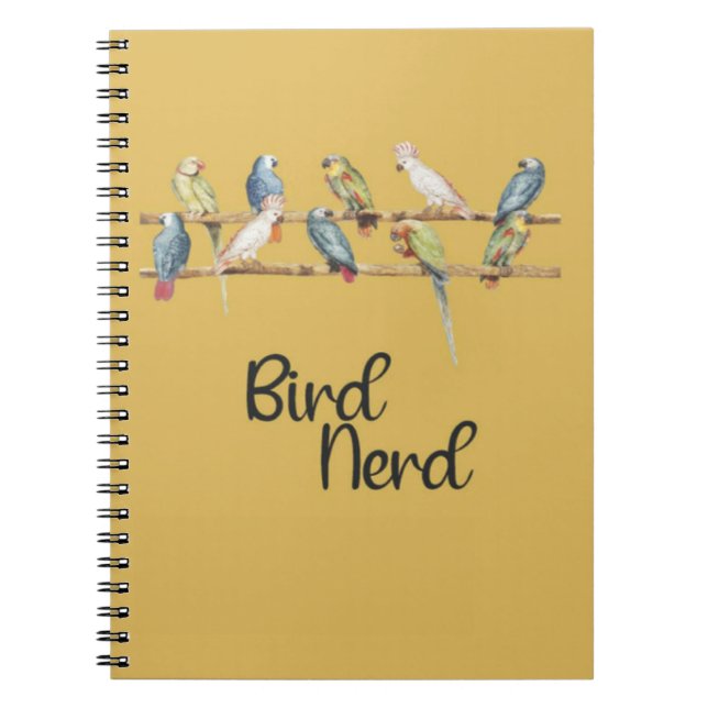 Cuaderno Bird Nerd Birding Ornithology Birdwatching Birder (Frente)