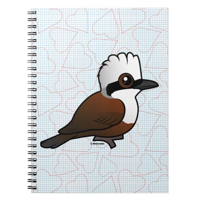 Cuaderno Birdorable Laughingthrush Blanco-con cresta (Frente)