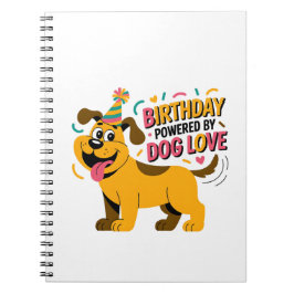 Cuaderno Birthday Dog Love Party Illustration