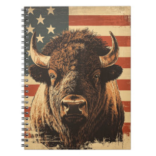 Cuaderno Bison American Flag vintage