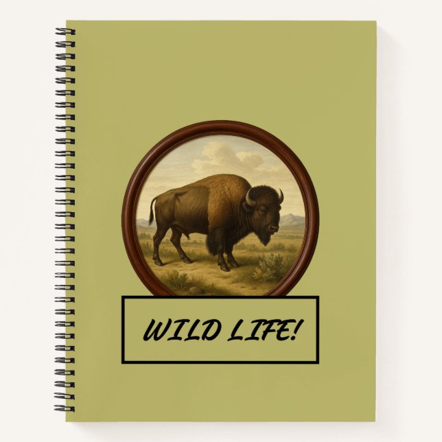 Cuaderno Bison Dark Khaki Spiral Notebook (Anverso)