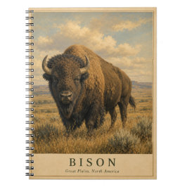 Cuaderno Bison Grandes Llanuras VINTAGE