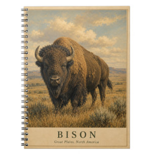 Cuaderno Bison Grandes Llanuras VINTAGE