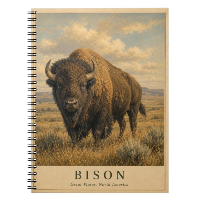 Cuaderno Bison Grandes Llanuras VINTAGE (Frente)