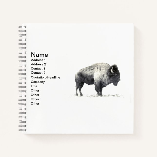 Cuaderno Bisonte de llanura (Anverso)