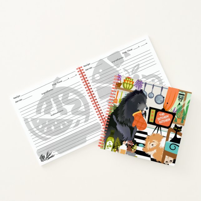 Cuaderno BITCHEN KITCHEN cute dog cooking RECIPE Notebook (Interior)