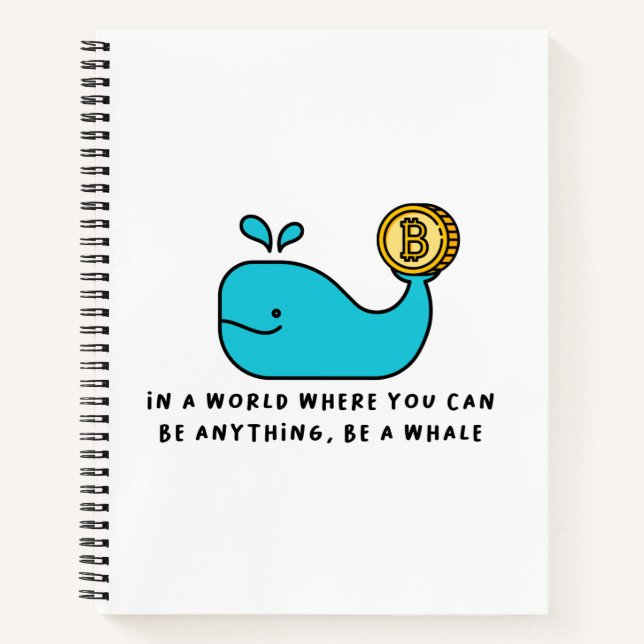 Cuaderno Bitcoin Whale Crypto Investor & BTC Trading Design (Anverso)