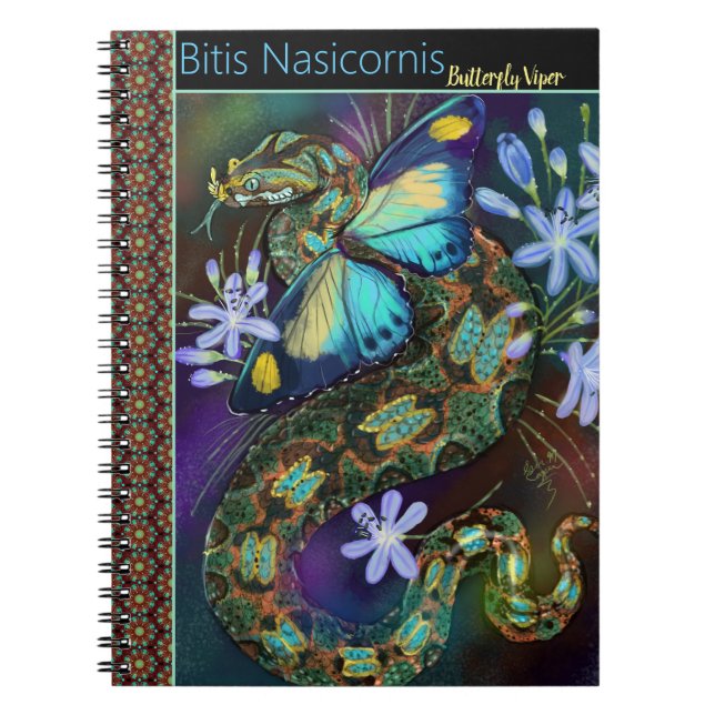 Cuaderno Bitis Nasicornis Butterfly Viper (Frente)