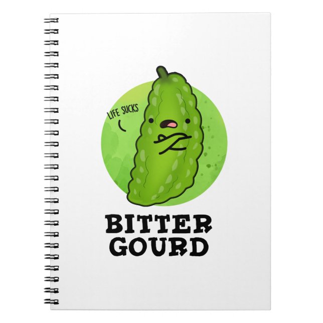 Cuaderno Bitter Gourd Funny Veggie Pun (Frente)