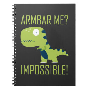 Cuaderno BJJ Brasileño Jiu Jitsu TRex Humor Armbar