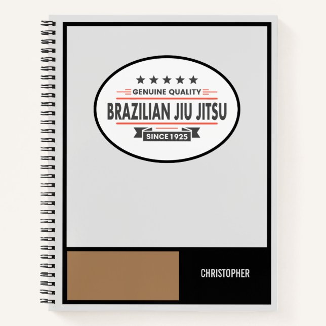 Cuaderno BJJ Brown Belt Entrenamiento Log de Calidad Genuin (Anverso)