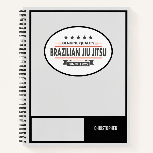 Cuaderno BJJ White Belt Entrenamiento Log de Calidad Genuin (Anverso)