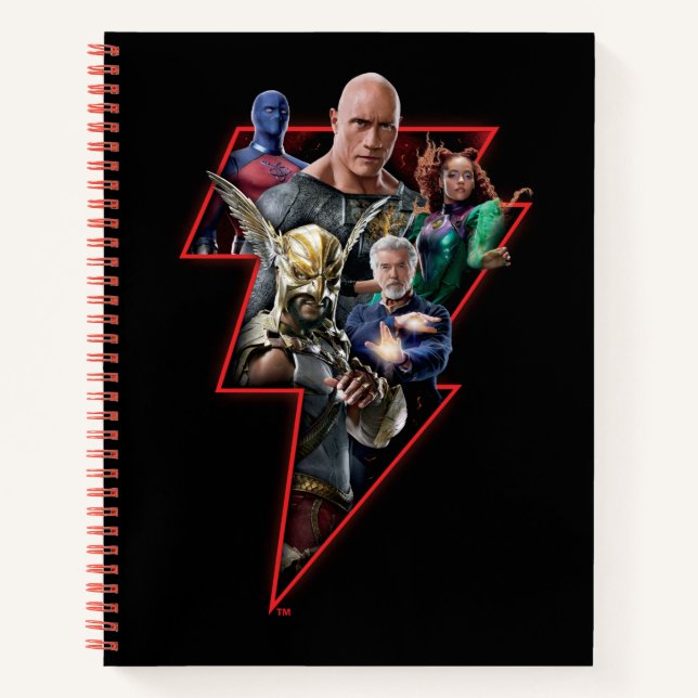 Cuaderno Black Adam Group Lightning Graphic (Anverso)