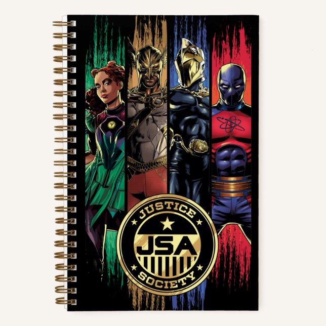 Cuaderno Black Adam Justice Society Heroes In Stripes (Anverso)