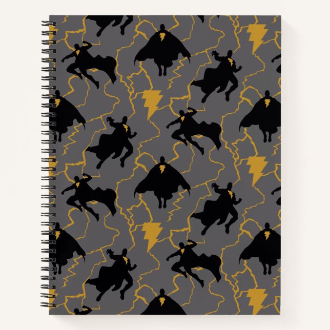 Cuaderno Black Adam Lightning Silhouette Pattern (Anverso)
