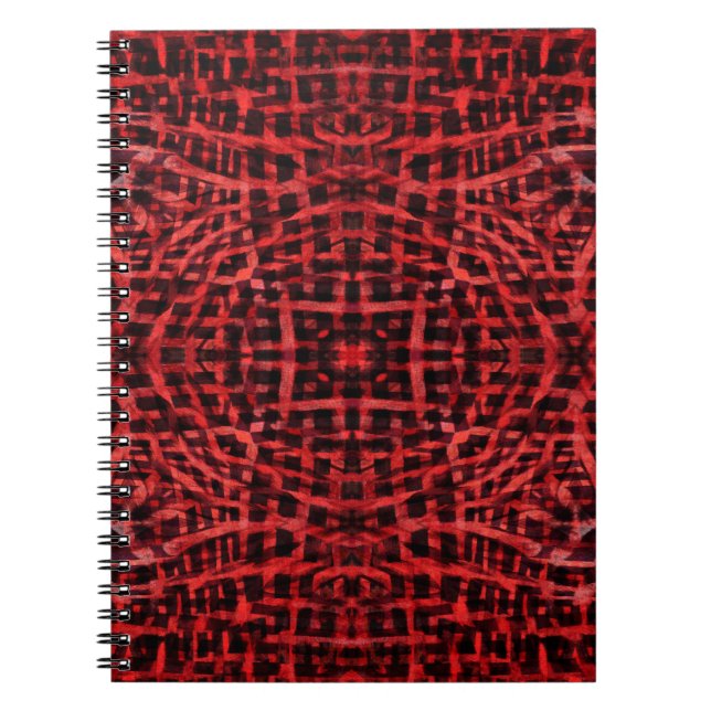 Cuaderno Black and red abstract pattern (Frente)