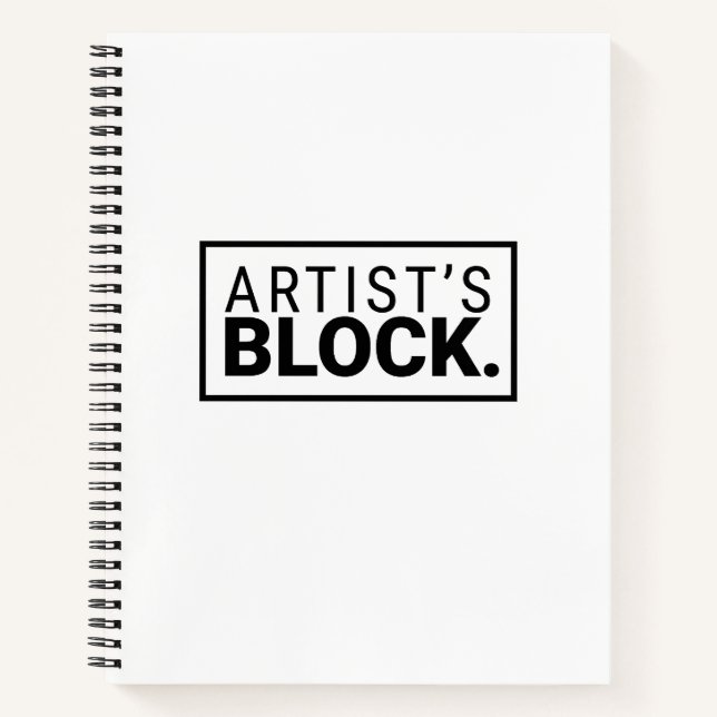 Cuaderno Black and White "Artist's Block" Spiral Notebook (Anverso)