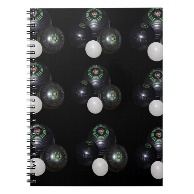 Cuaderno Black And White Lawn Bowls Pattern. (Frente)