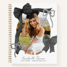 Cuaderno Black Bows Photo Graduation Guest Book