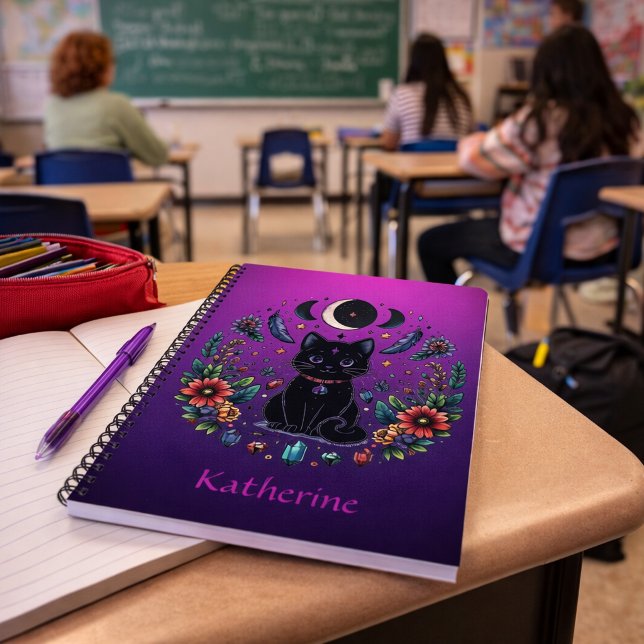 Cuaderno Black Cat Celestial Mystical (Subido por el creador)