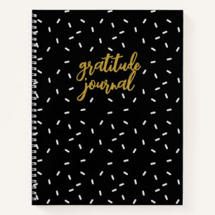 Cuaderno Black Confetti Gratitude Journal