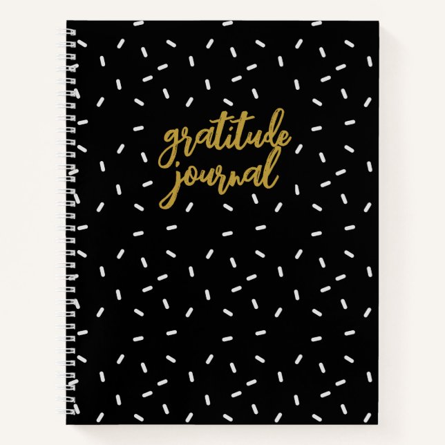 Cuaderno Black Confetti Gratitude Journal (Anverso)