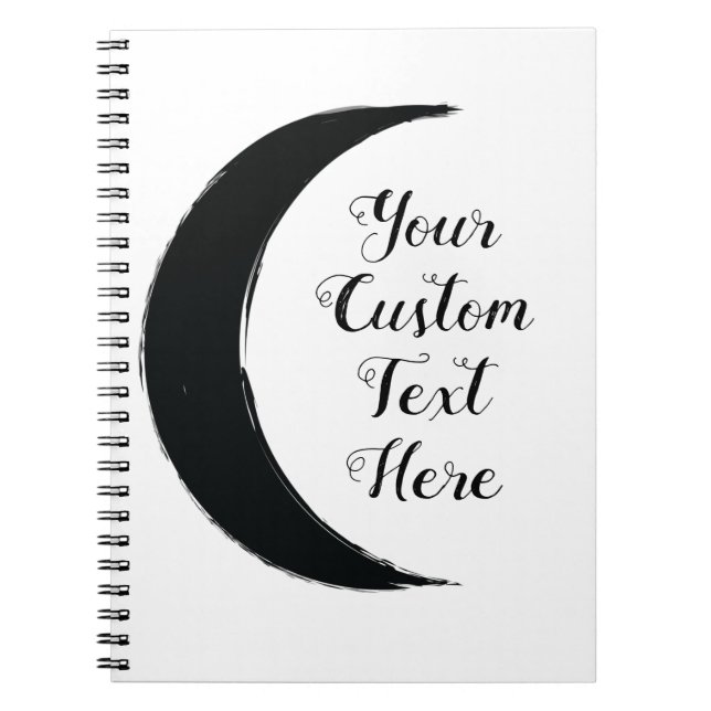 Cuaderno Black Crescent Magic Dark Moon Astrología  (Frente)
