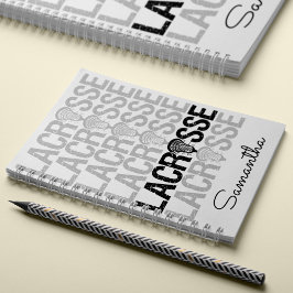 Cuaderno Black Distressed Lacrosse Word