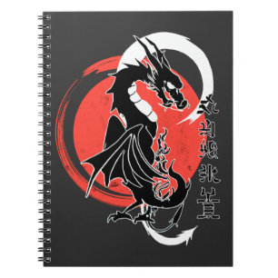Cuaderno Black dragon, red moon