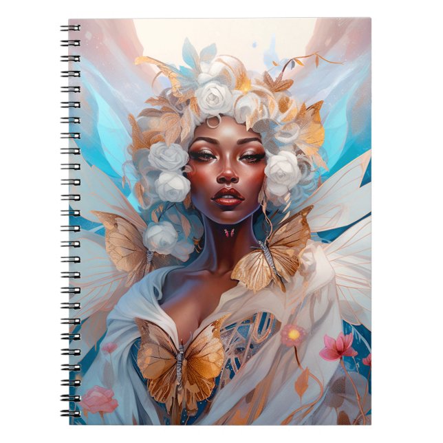 Cuaderno Black Fairy Queen Fantasy Art (Frente)