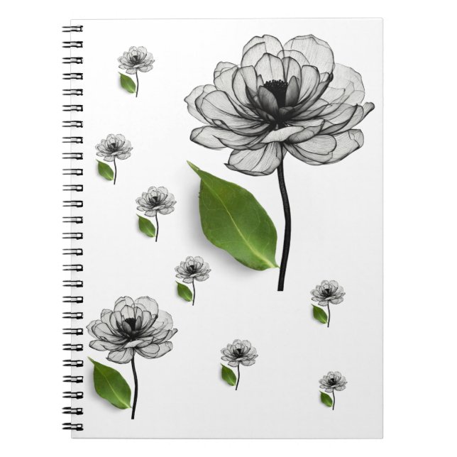 Cuaderno black flower (Frente)